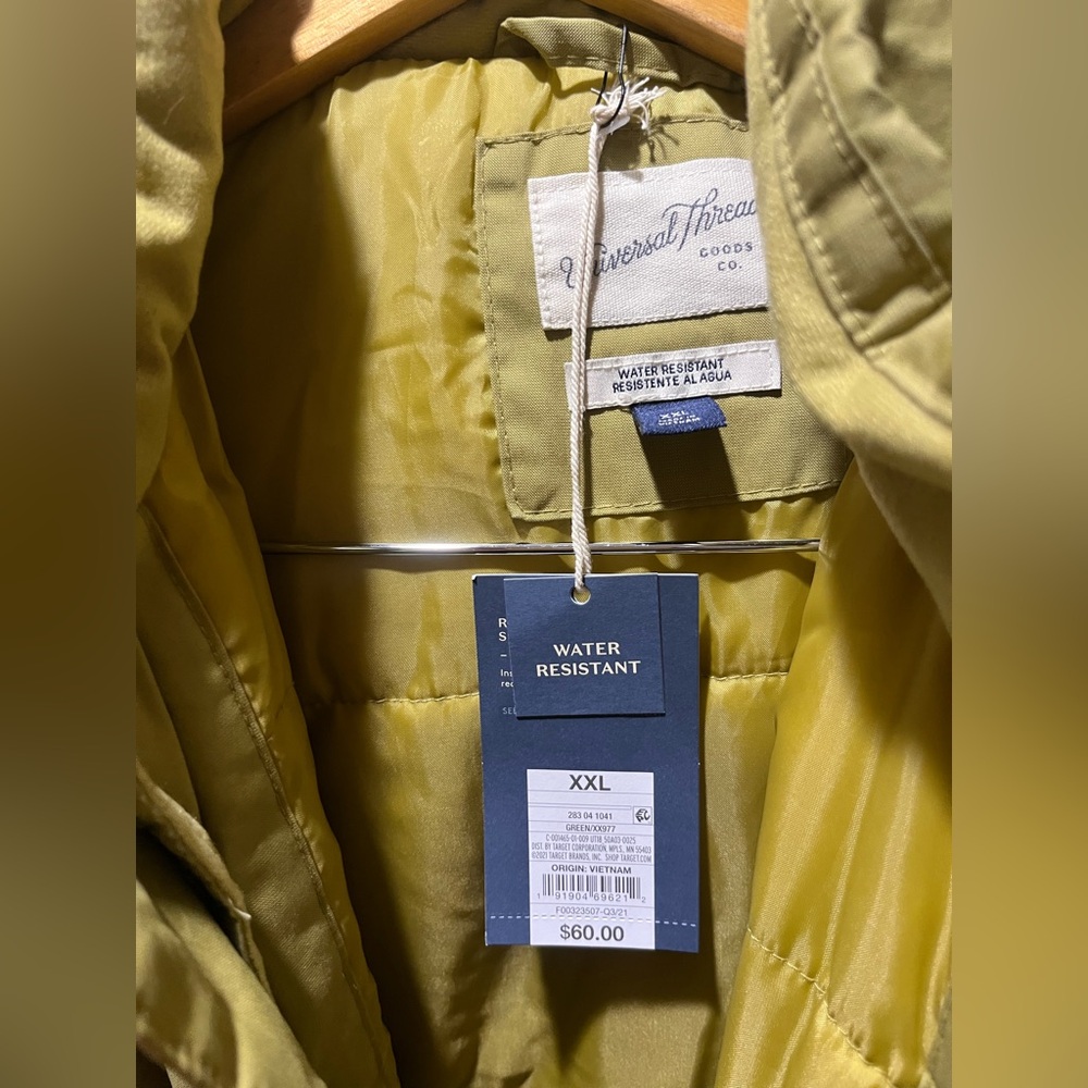 Universal Thread Light Green Puffer Coat With Fau… - image 5